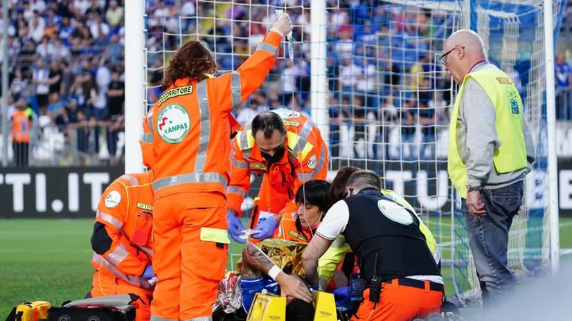 Brescia-Monza, frattura di una vertebra per Stefano Sabelli