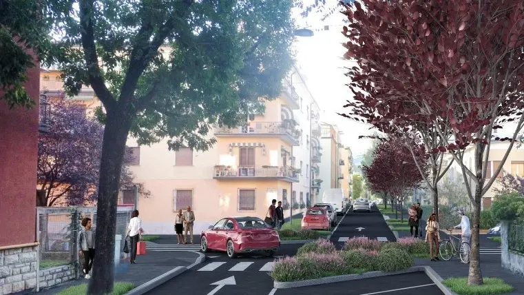 Via Rossetti, all’intersezione con via Pasubio - © www.giornaledibrescia.it