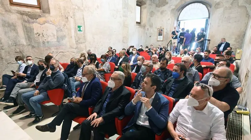 La platea della sala San Paterio durante il congresso della Lega - Foto © www.giornaledibrescia.it