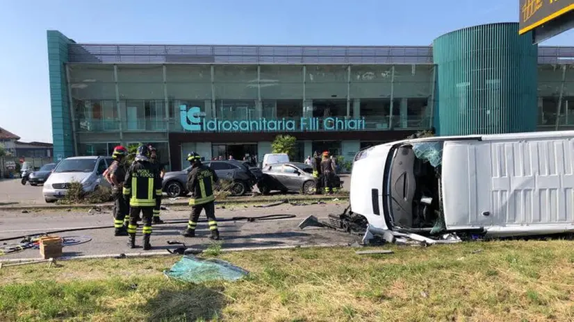 L'incidente a Rovato in via 25 aprile