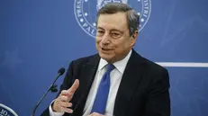 Il premier Mario Draghi - Foto Ansa/Fabio Frustaci © www.giornaledibrescia.it