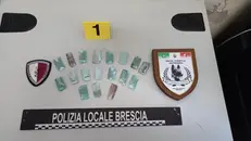 La droga sequestrata dalla Locale di Brescia
