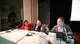 Da sinistra Anna Masera, Francesco Semprini e Carlo Muzzi nel teatro del liceo Foppa