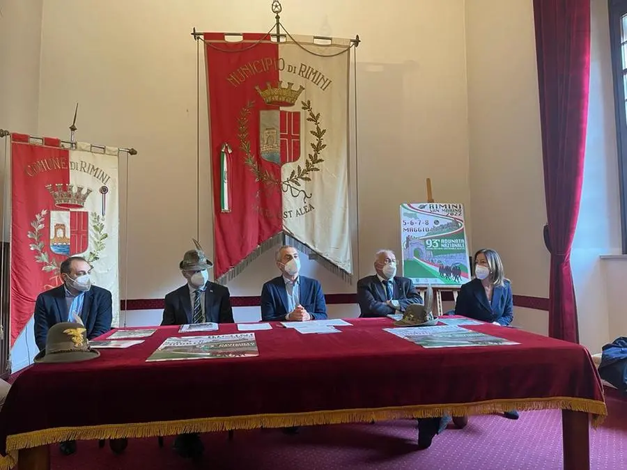 Il municipio di Rimini dove si è tenuta la conferenza stampa sull'adunata degli Alpini 2022
