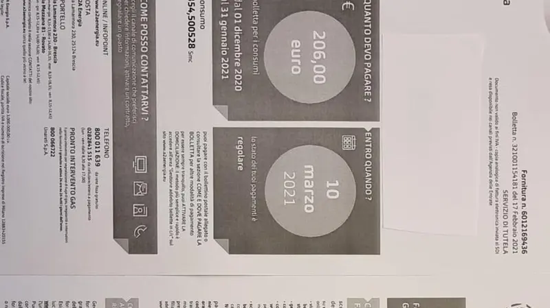 Una selezione delle bollette inviate dai lettori del Giornale di Brescia