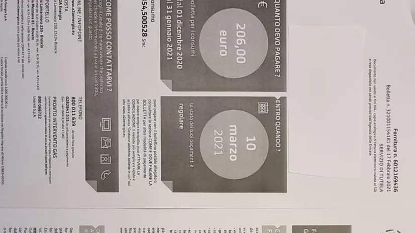 Una selezione delle bollette inviate dai lettori del Giornale di Brescia