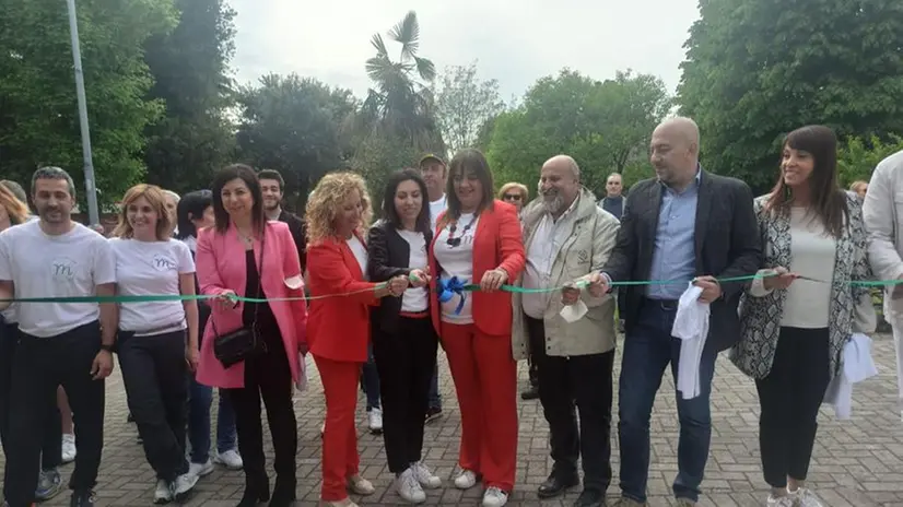 Taglio del nastro per l'inaugurazione del Centro Marcolini a Montichiari