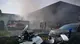 L'incendio in un capannone di via Labirinto
