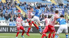Il gol di Moreo - Foto New Reporter Nicoli © www.giornaledibrescia.it