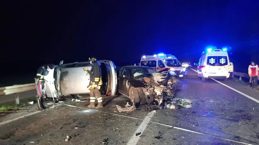 L'incidente sulla ss 45bis all'altezza di Nuvolento