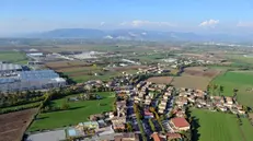 Una veduta aerea della frazione Vighizzolo di Montichiari - Foto Gabriele Strada/Neg © www.giornaledibrescia.it