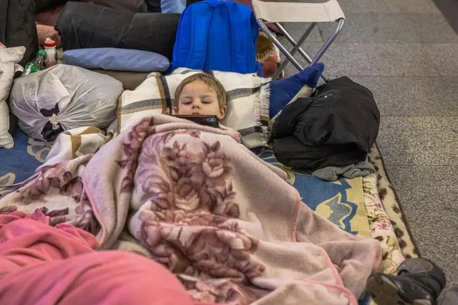 I cittadini di Kiev rifugiati nelle stazioni della metro la notte tra il 2 e il 3 marzo