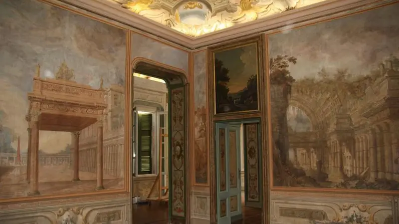 Una delle sale affrescate dei Palazzo Martin, già Monti della Corte - © www.giornaledibrescia.it