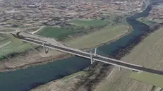 Come sarà: a collegare le province di Brescia e Bergamo un viadotto lungo 230 metri e largo 14,5 - © www.giornaledibrescia.it