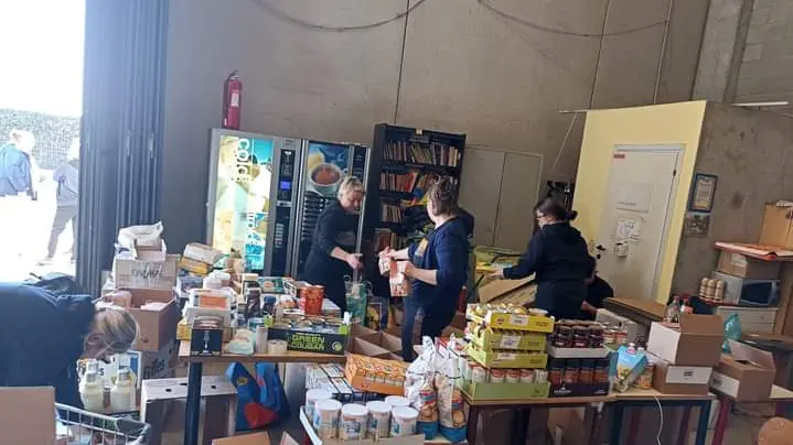 La raccolta per l'Ucraina a Folzano