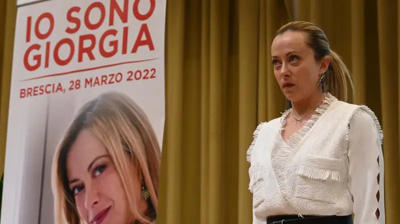 Giorgia Meloni a Brescia