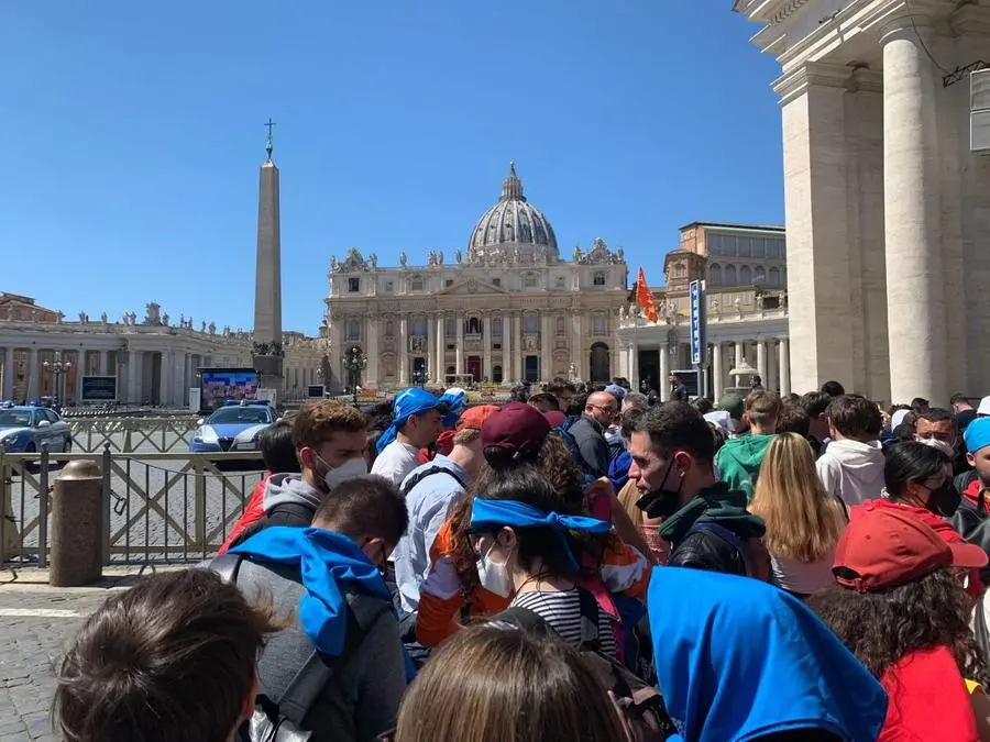 I ragazzi bresciani sono arrivati a Roma per incontrare il Papa
