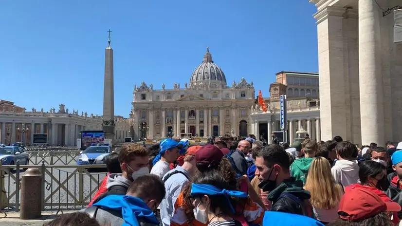 I ragazzi bresciani sono arrivati a Roma per incontrare il Papa