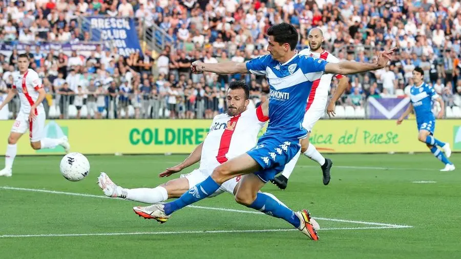 Subito in vantaggio. Moreo non si fa pregare per l’1-0 Brescia al 7’ - Foto New Reporter Nicoli © www.giornaledibrescia.it