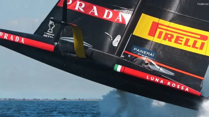 Luna Rossa durante un'edizione della Coppa America