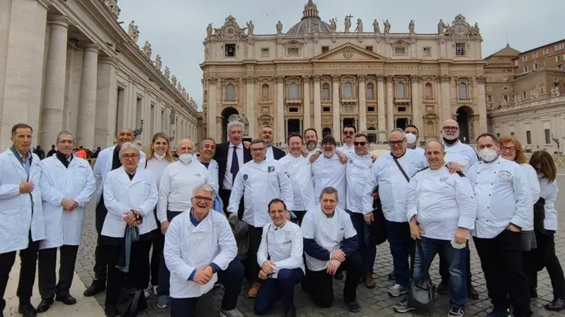 A Roma i bresciani Sarioli (il primo in alto a destra) e Bertoni - © www.giornaledibrescia.it