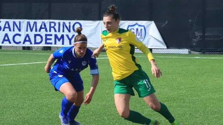 Federica Asperti in azione contro il San Marino