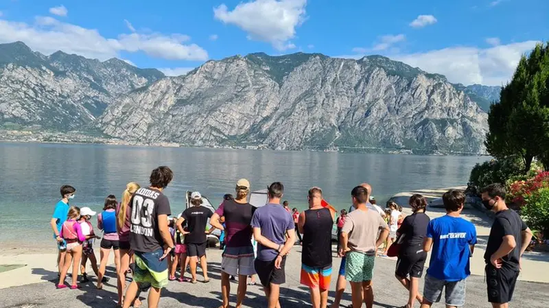 Un momento della formazione al liceo della vela