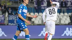 Il gol del pareggio del Benevento - Foto New Reporter © www.giornaledibrescia.it