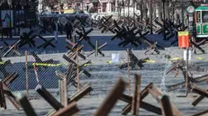 Cavalli di frisia in Ucraina - Foto Epa © www.giornaledibrescia.it