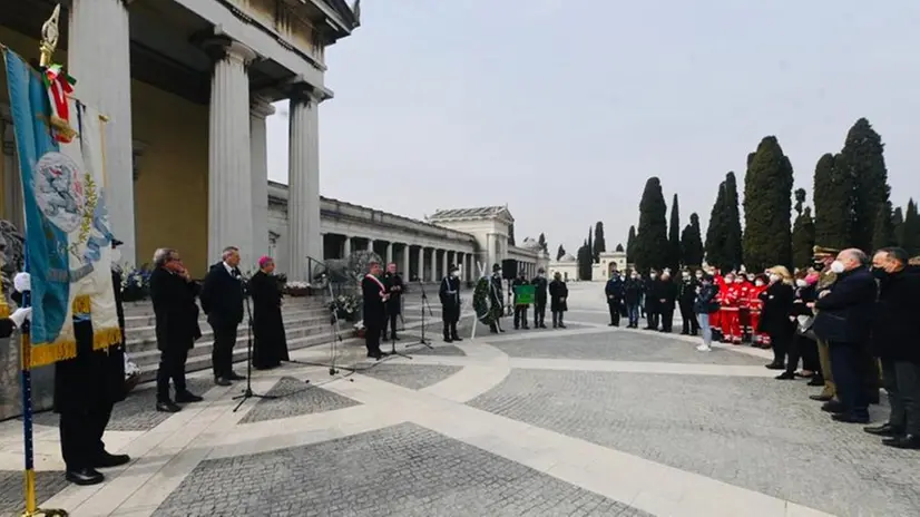 Il momento della commemorazione al Vantiniano