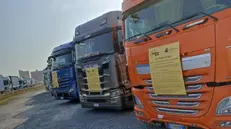 Autotrasportatori bresciani in protesta contro il caro carburante