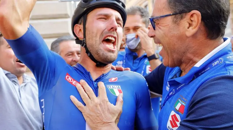 I festeggiamenti dopo la vittoria del campionato europeo