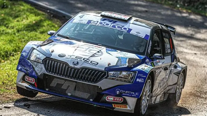 La Skoda Fabia di Albertini e Fappani quarti ieri al Ciocco