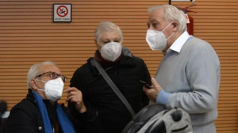 Le parti civili: Giuseppe Montanti, Elvezio Natali e Manlio Milani - Foto Marco Ortogni/Neg © www.giornaledibrescia.it