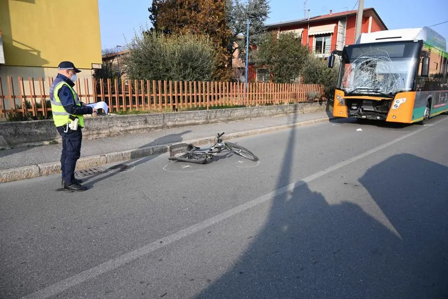 I rilievi dell'incidente a San Polo - Foto © www.giornaledibrescia.it