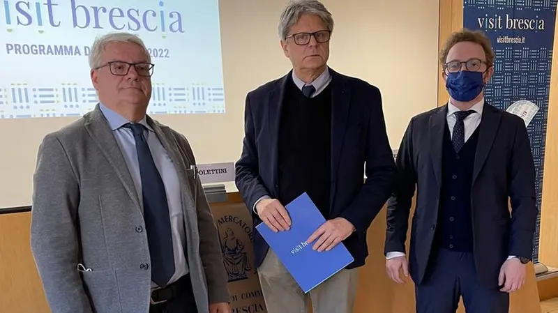 Pennacchio, Polettini e Gabriele di Visit Brescia