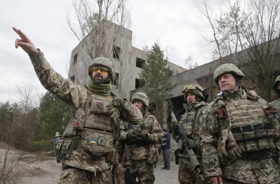 Ucraina, un addestramento di riservisti dell'esercito di Kiev