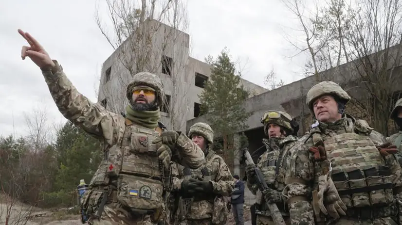 Ucraina, un addestramento di riservisti dell'esercito di Kiev