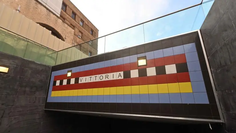 La nuova installazione della metro Vittoria