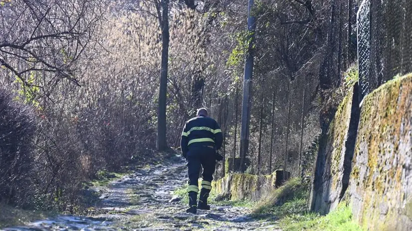 Il sentiero lungo il quale è stato trovato l'uomo