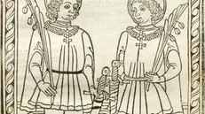 Faustino e Giovita in abiti militari («Legenda major», ed. Battista Farfengo, 1490)