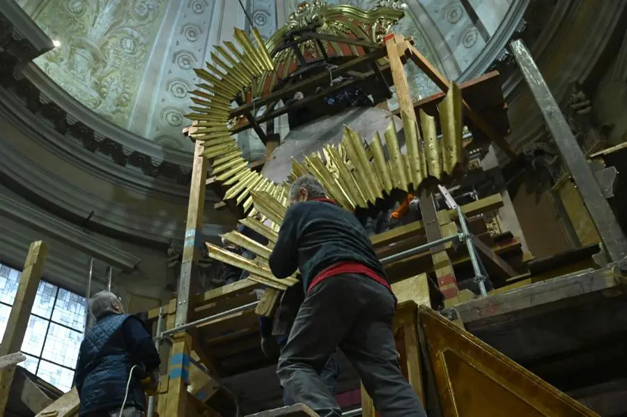 Castenedolo, macchina del triduo: la preparazione / 2