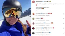 Il video con Brividi postato sul profilo Instagram di Sofia Goggia - Foto Ansa © www.giornaledibrescia.it