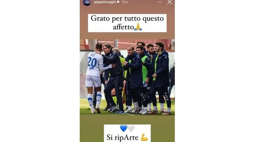La storia postata da Pippo Inzaghi sui suoi canali social
