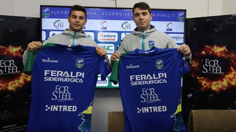 Da sinistra il terzino sinistro Alessio Girgi ed il centrocampista Manuele Castorani, innesti della FeralpiSalò