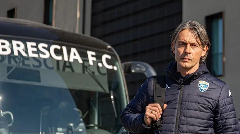 L’allenatore del Brescia Pippo Inzaghi
