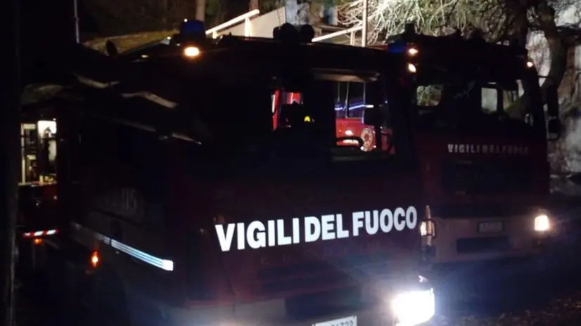 L'intervento dei Vigili del fuoco