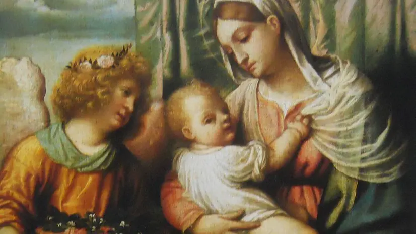 La Madonna col Bambino e un angelo - Moretto - Opera conservata nella Pinacoteca di Brera di Milano - © www.giornaledibrescia.it