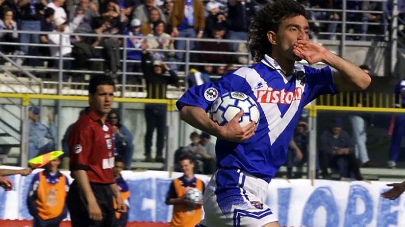 Lo «Sceriffo» dopo un suo gol - © www.giornaledibrescia.it
