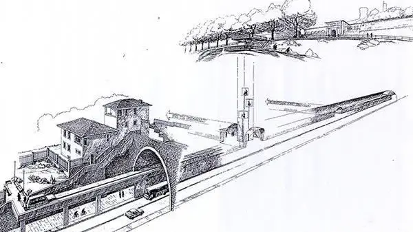 Il disegno del progetto dell'architetto Bigogno